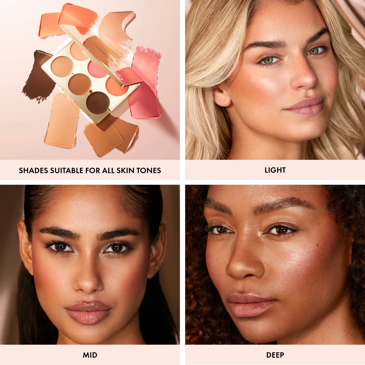 Cream Face Palette The Multi-Use Blush, Bronze, and Highlight Cream Palette