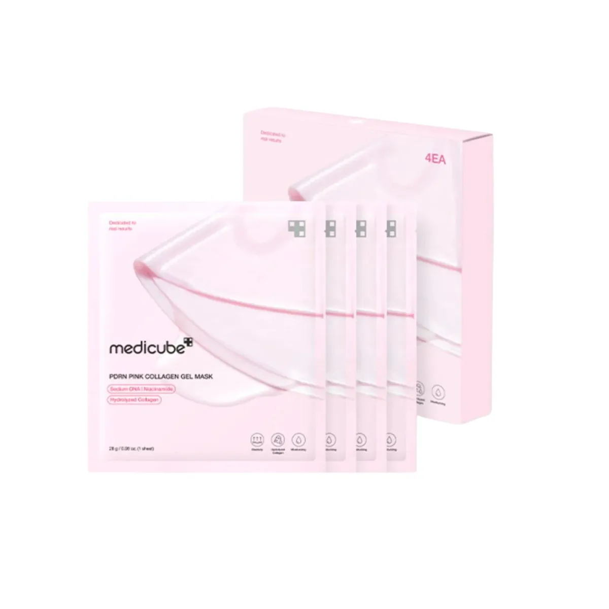 Medicube PDRN Pink Collagen Gel Mask Pack Of 4
