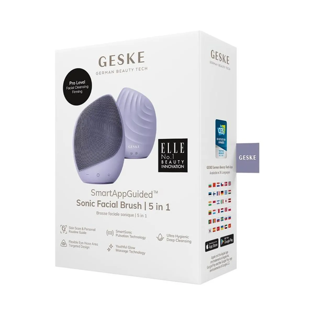GESKE Sonic Facial Brush 5 in 1 Color Purple