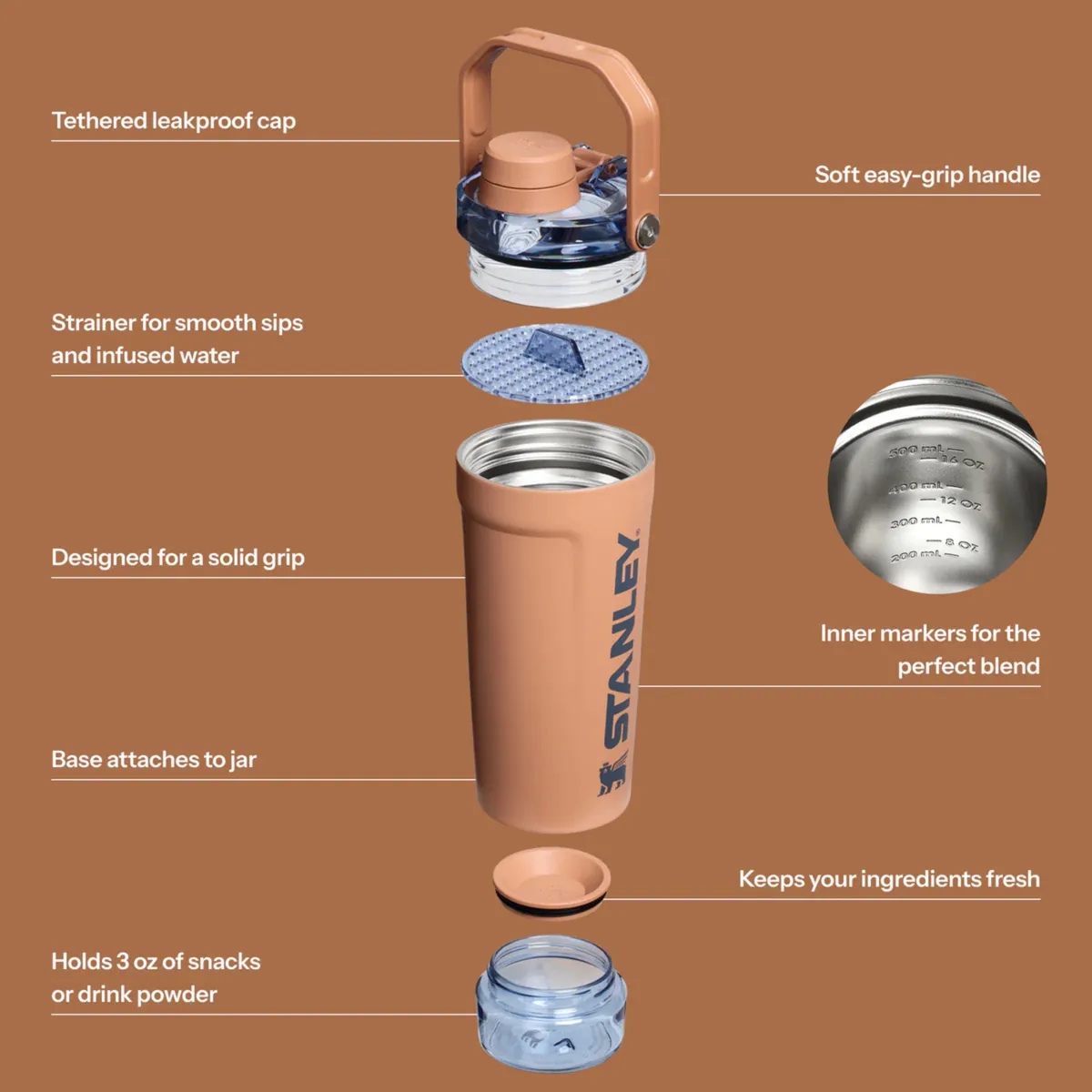The Activate Shaker Bottle | 20 OZ - Toast