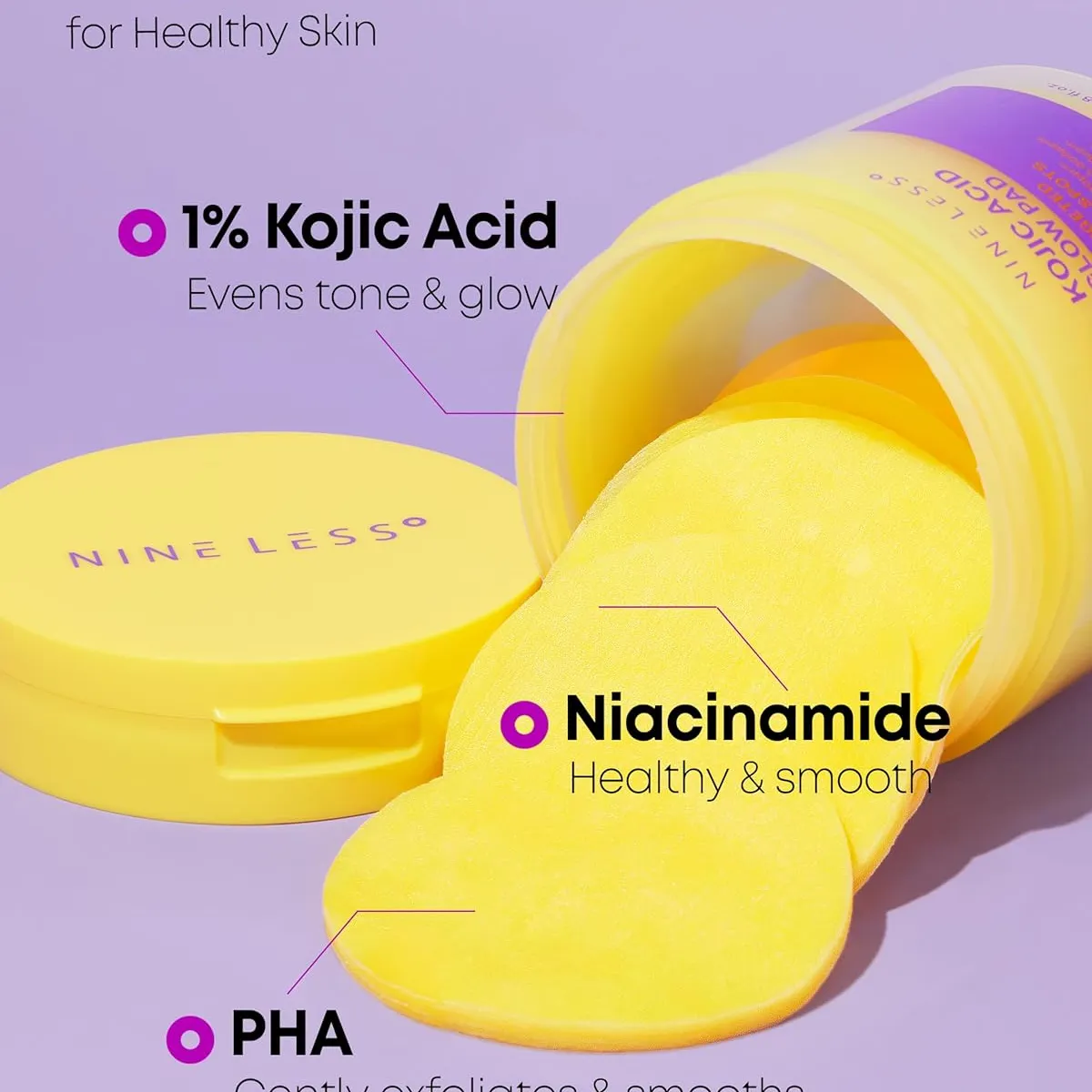 Nineless B-BOOST Kojic Acid Glow Pad 180ml - 80pads
