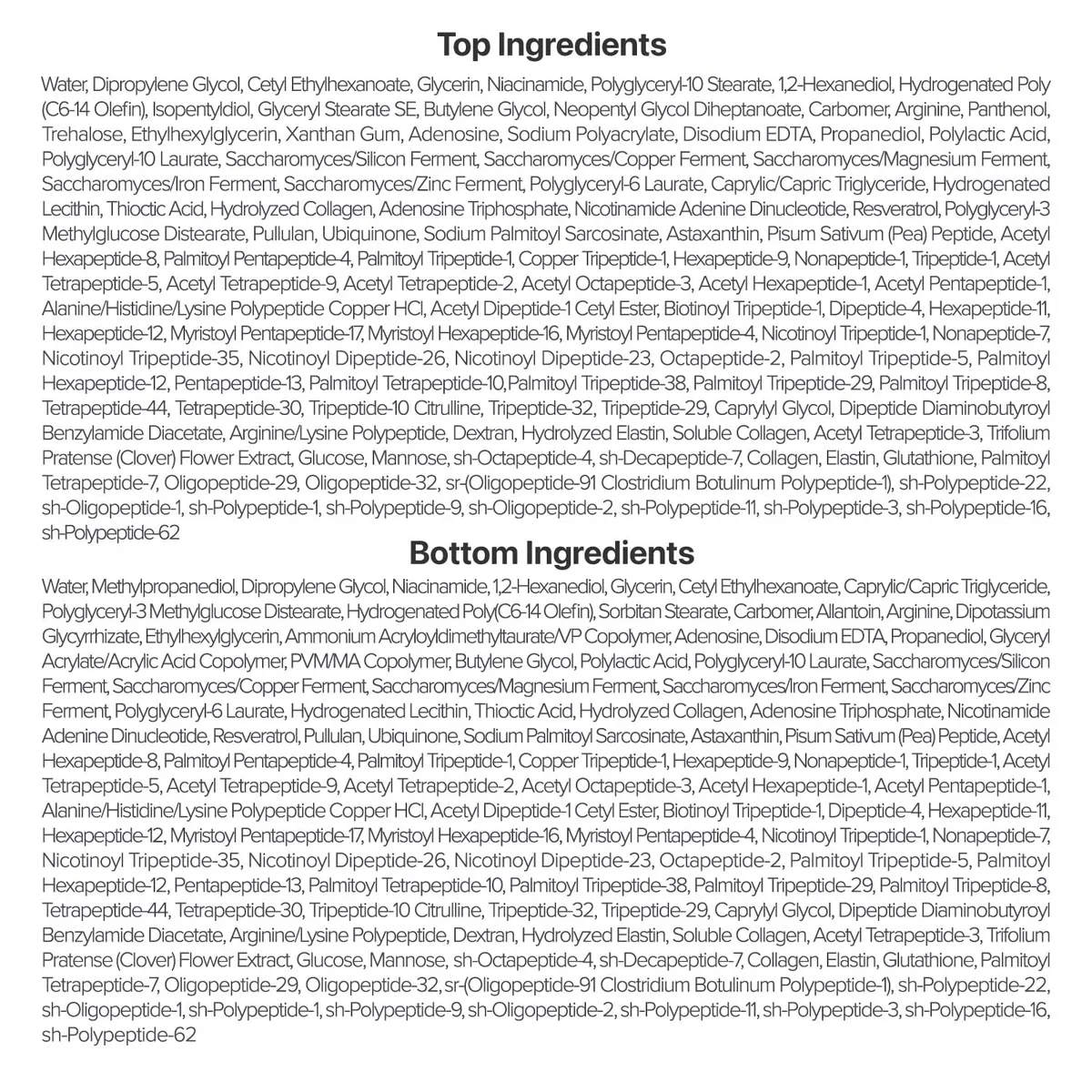 Numbuzin No.9 NAD Bio Lifting-sil Full Face Mask - 20ml Top & 28ml - Bottom (1 box - 4 Mask)