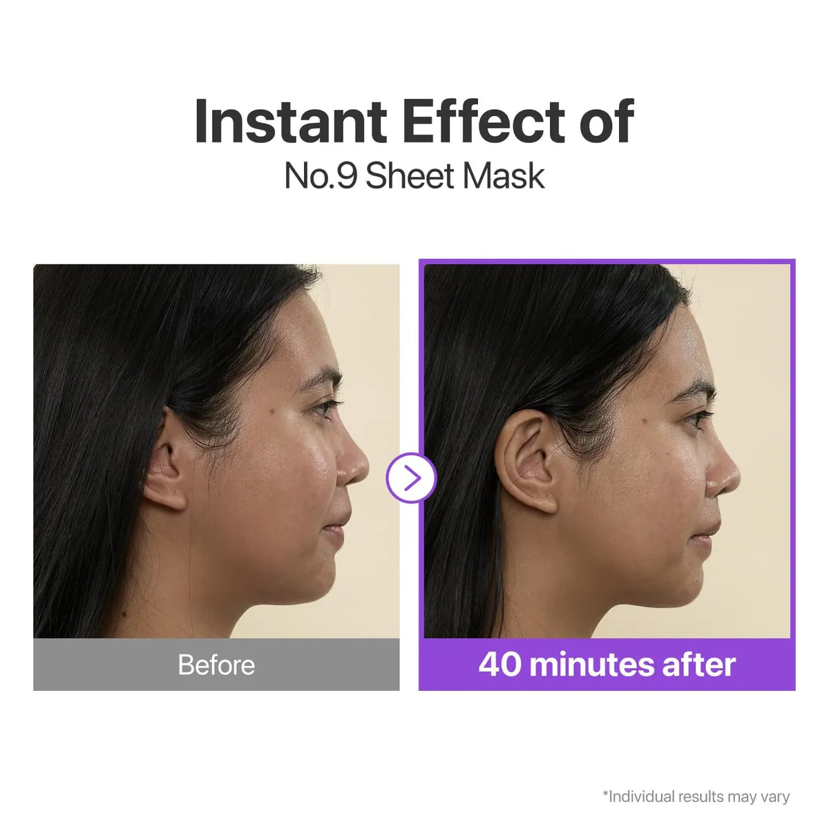 Numbuzin No.9 NAD Bio Lifting-sil Full Face Mask - 20ml Top & 28ml - Bottom (1 box - 4 Mask)