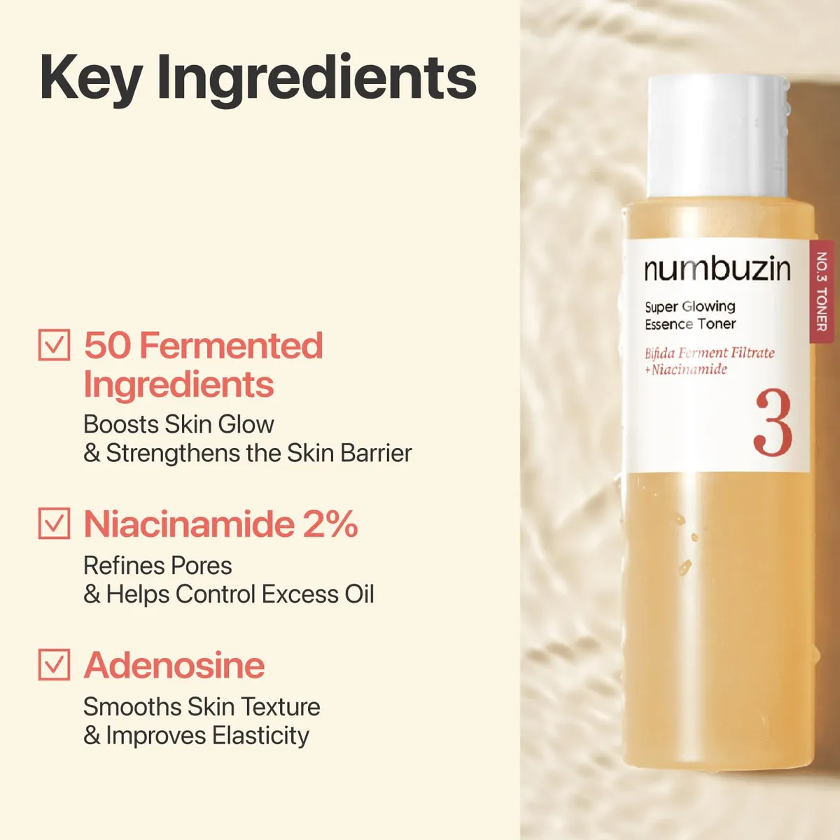 Numbuzin No.3 Super Glowing Essence Toner 200 ml