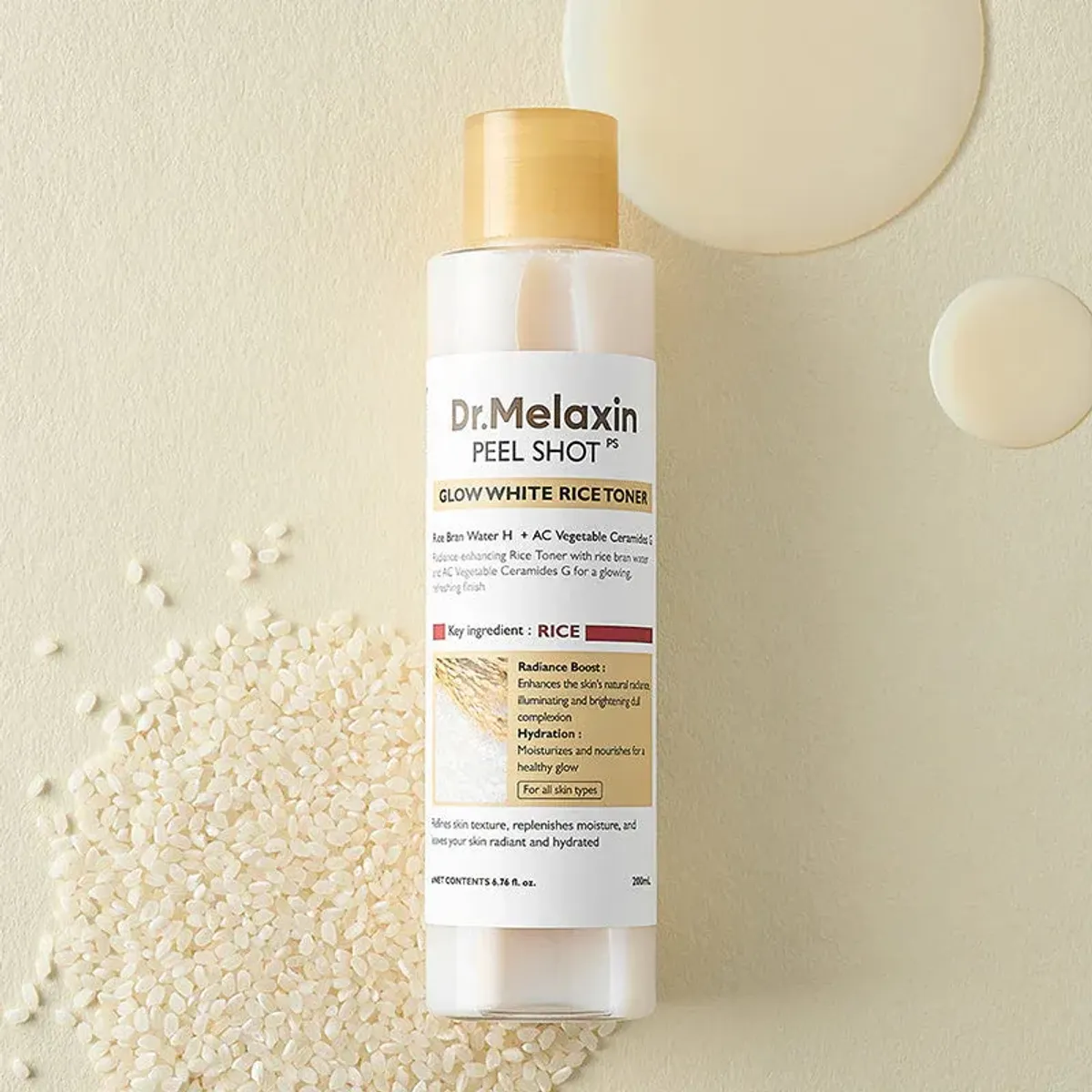 Dr.Melaxin Peel Shot Glow Rice Toner 200ml