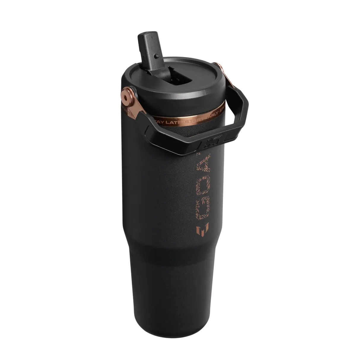 The Messi x Stanley IceFlow™ Flip Straw Tumbler | 30 OZ  - Messi GOAT Black