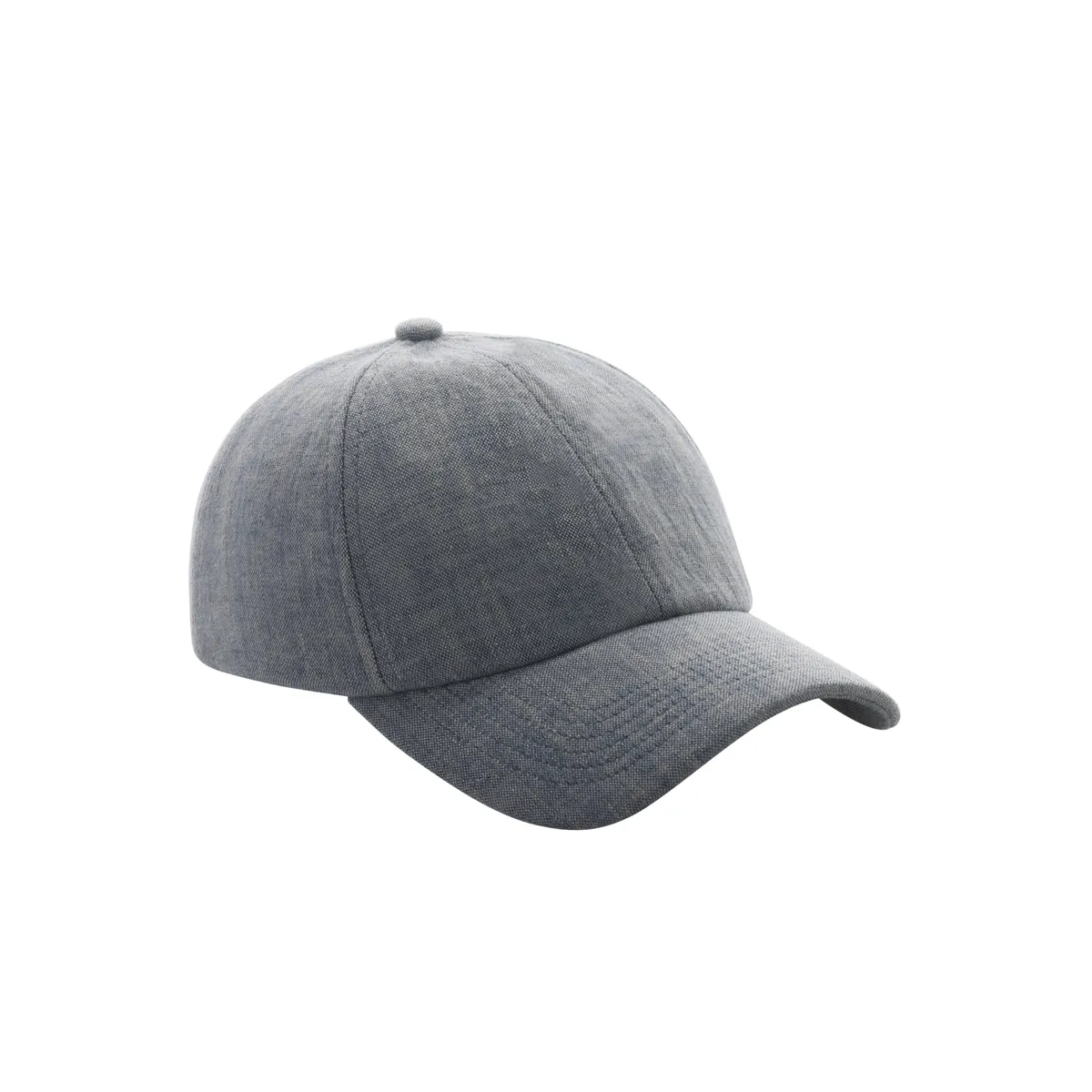 Blue Melange-Linen Hat