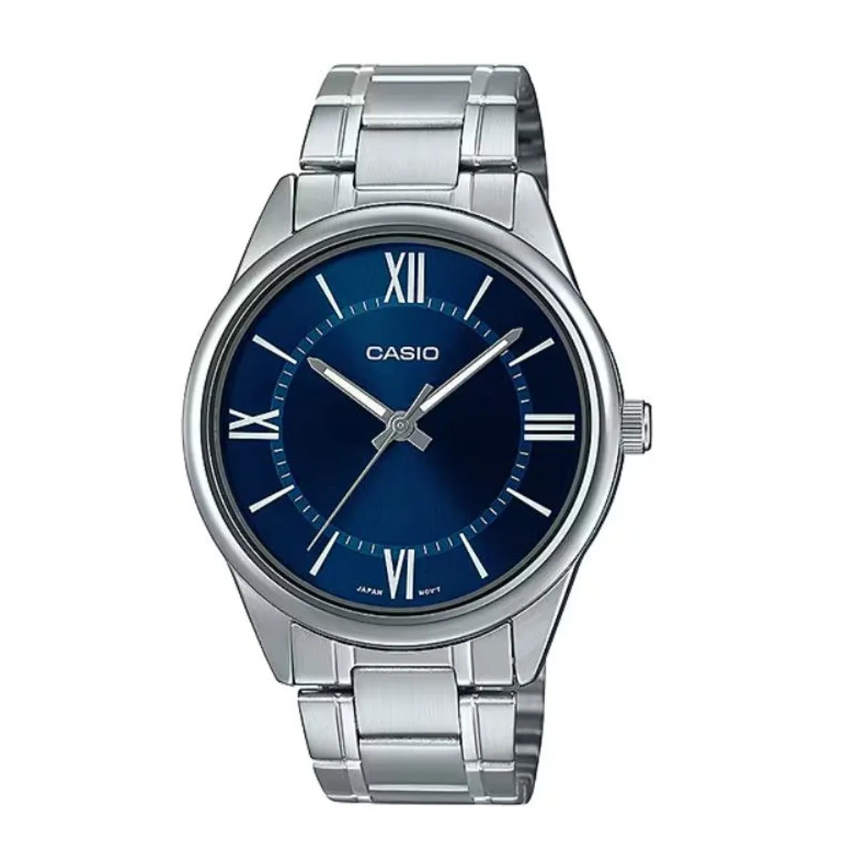 GLU Mens' Metal  Model-MTP-V005D-2B5UDF  Color-Silver/Blue