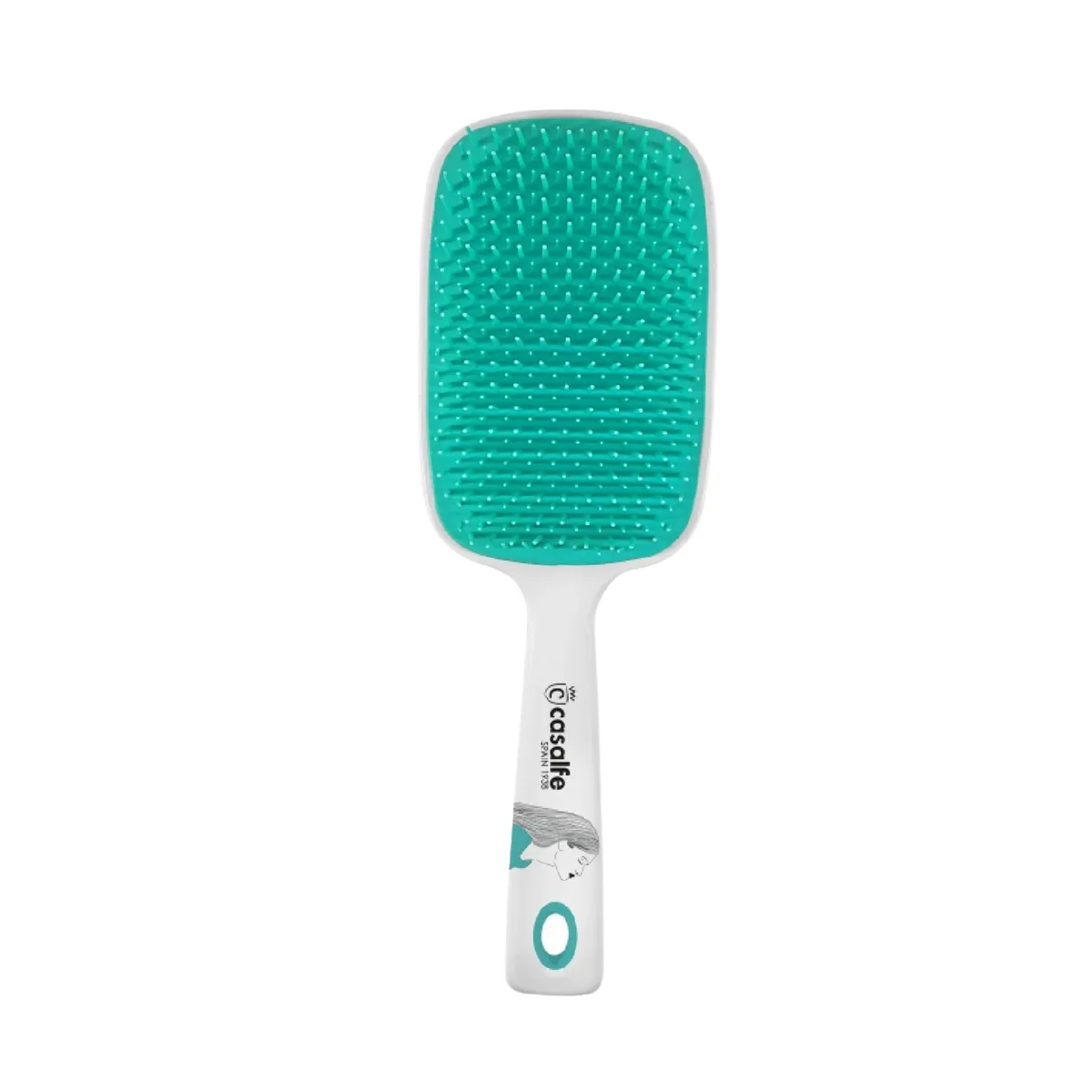 Detangle Paddle "Xl" Straight Hair Brush. Soft Pins (Case)