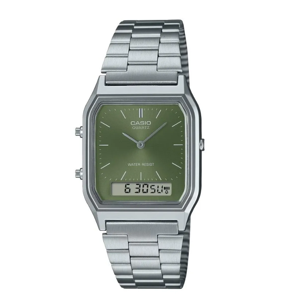 GLU Vintage  Model-AQ-230A-3AMQYDF  Color-Silver/Green