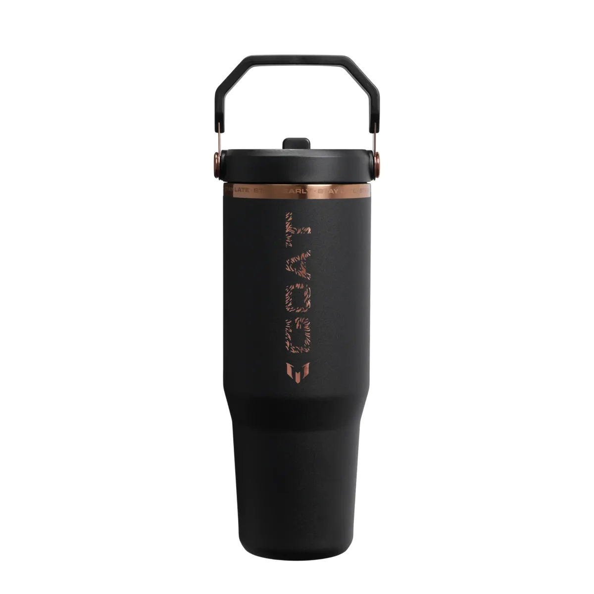 The Messi x Stanley IceFlow™ Flip Straw Tumbler | 30 OZ  - Messi GOAT Black