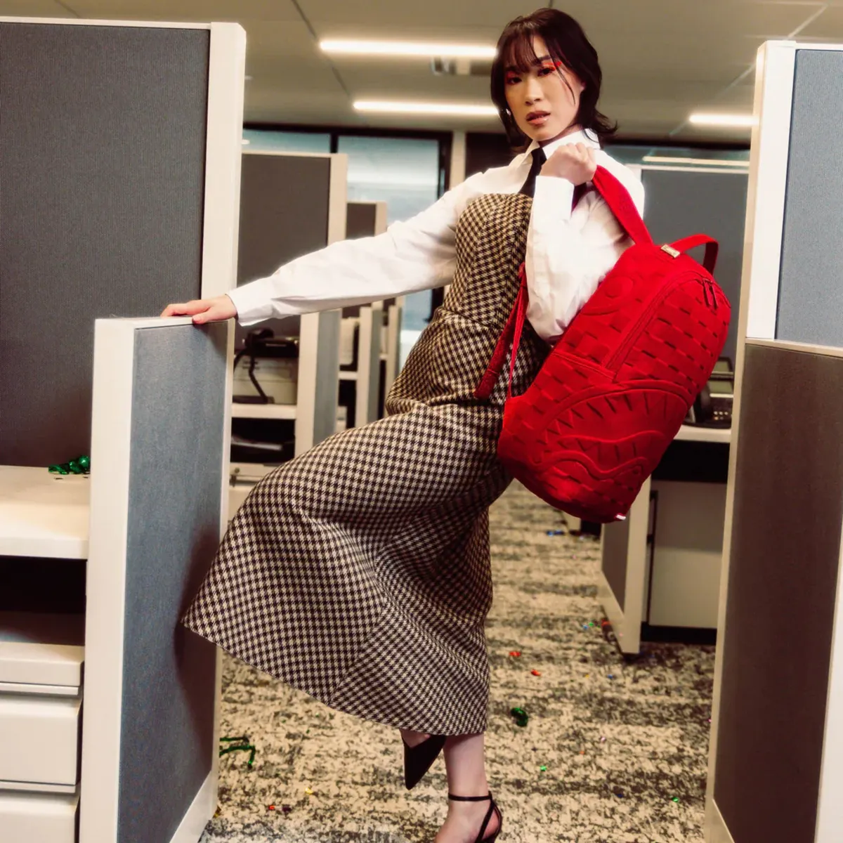 Red Sharks In Paris  Heat Stamp Backpack