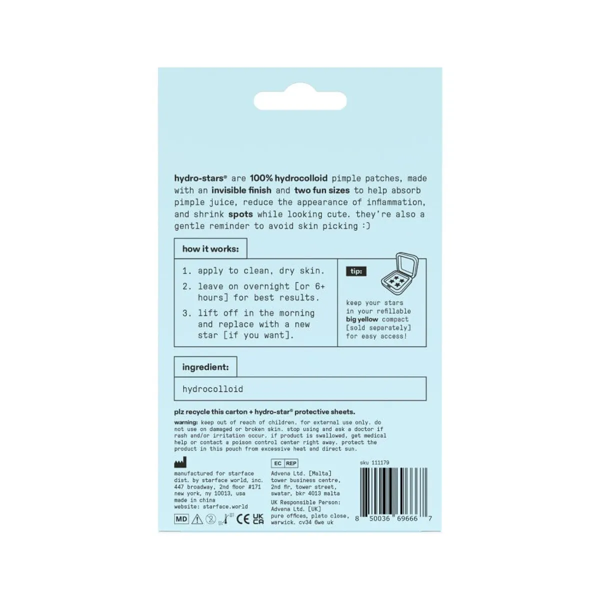 Hydro-Star Pimple Patches Clear - 32 patches