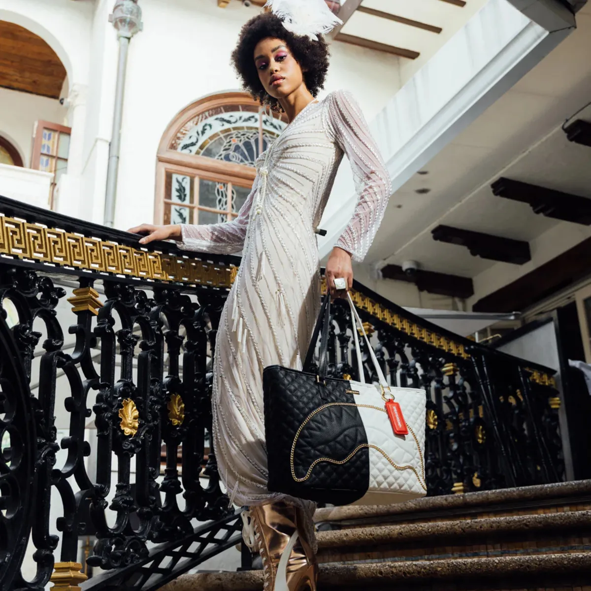 Split Quilt Shark Tote