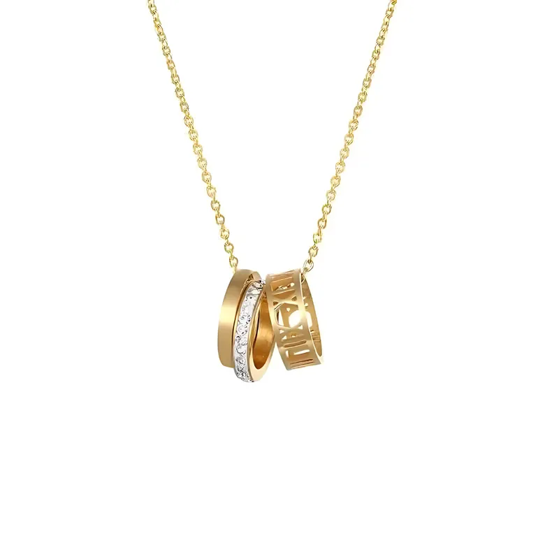 Three Rings Necklace - Gold