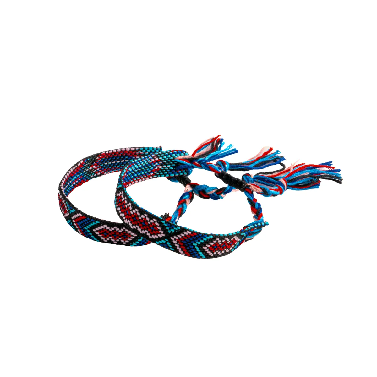 Braided Bracelet Set of 2 - Skittle Threads