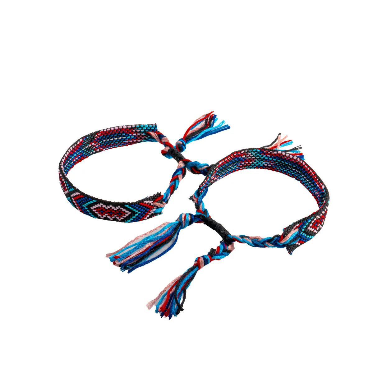 Braided Bracelet Set of 2 - Skittle Threads