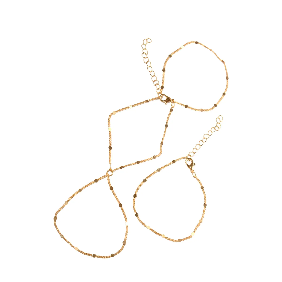Finger Ring Hand Chain  - Gold