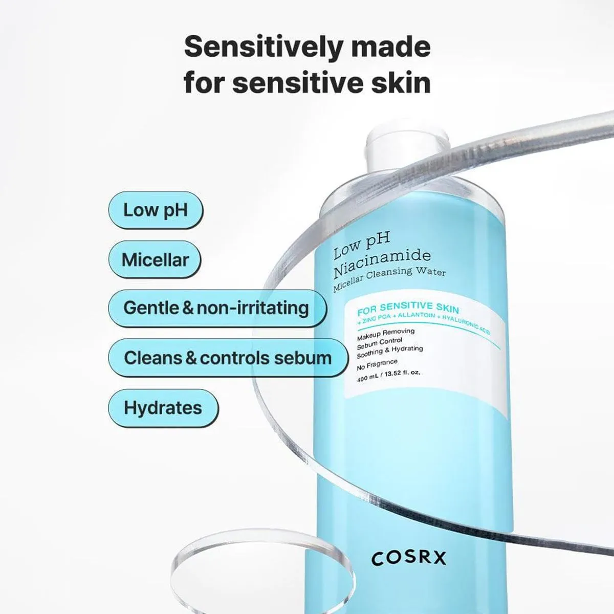 Low pH Niacinamide Micellar Cleansing Water 400 Ml