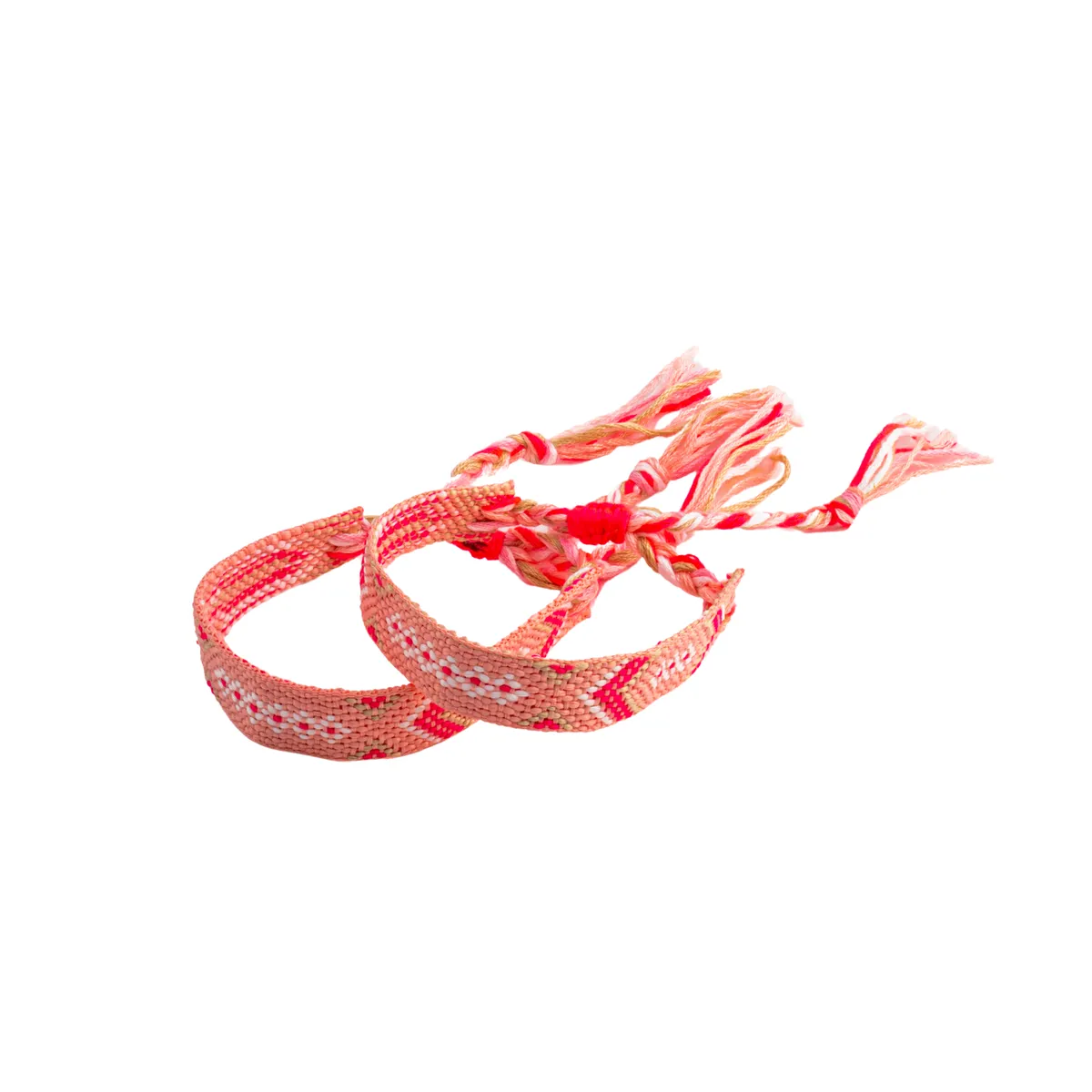 Braided Bracelet Set of 2 - Cotton Candy