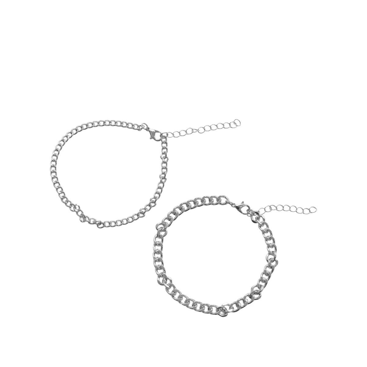 Stacked Anklet - Silver