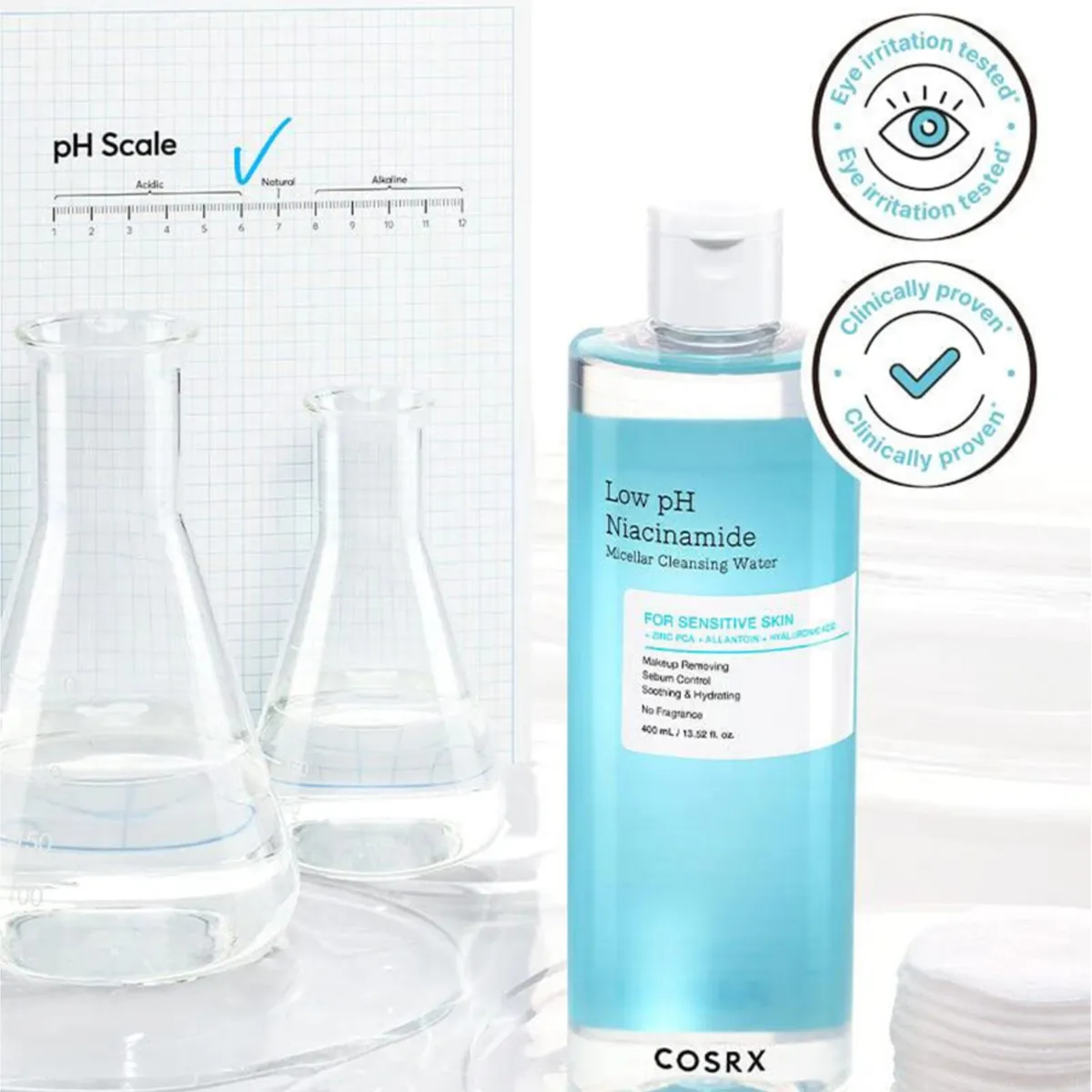 Low pH Niacinamide Micellar Cleansing Water 400 Ml