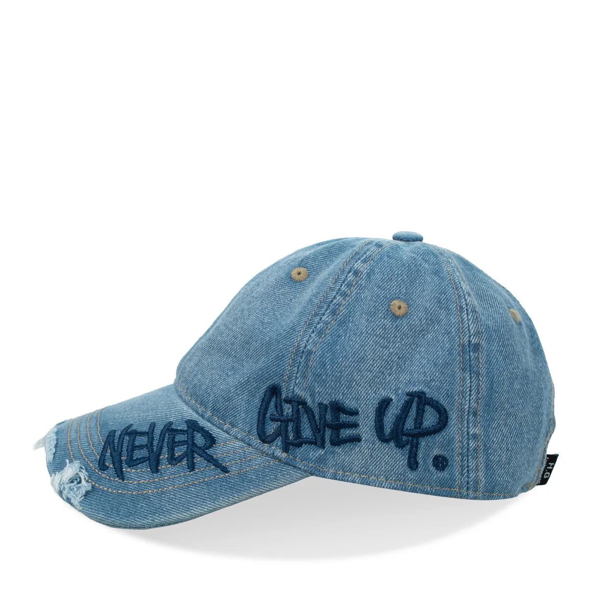 Never Give Up Cap -Denim