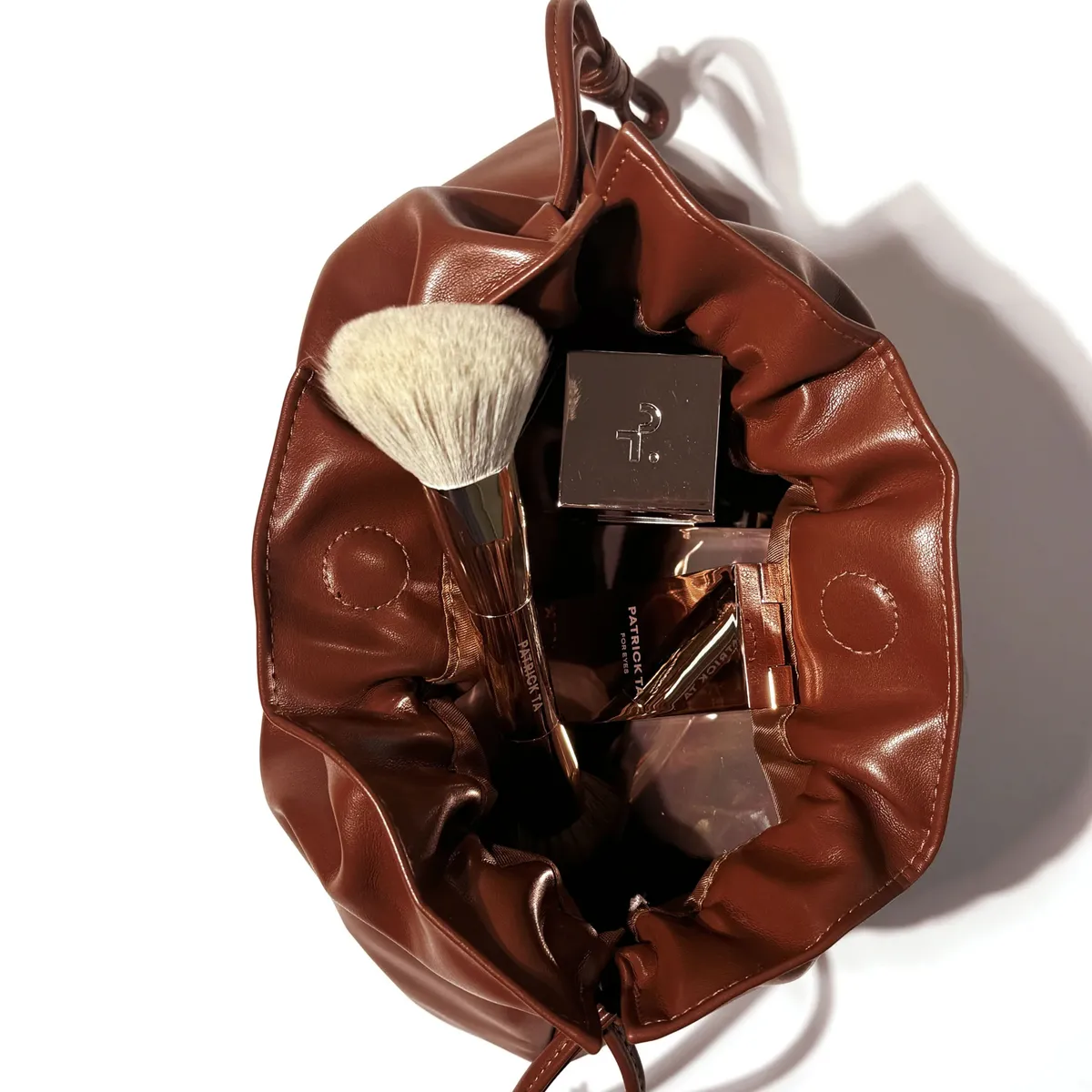 The Elevated Beauty Bag In Brown