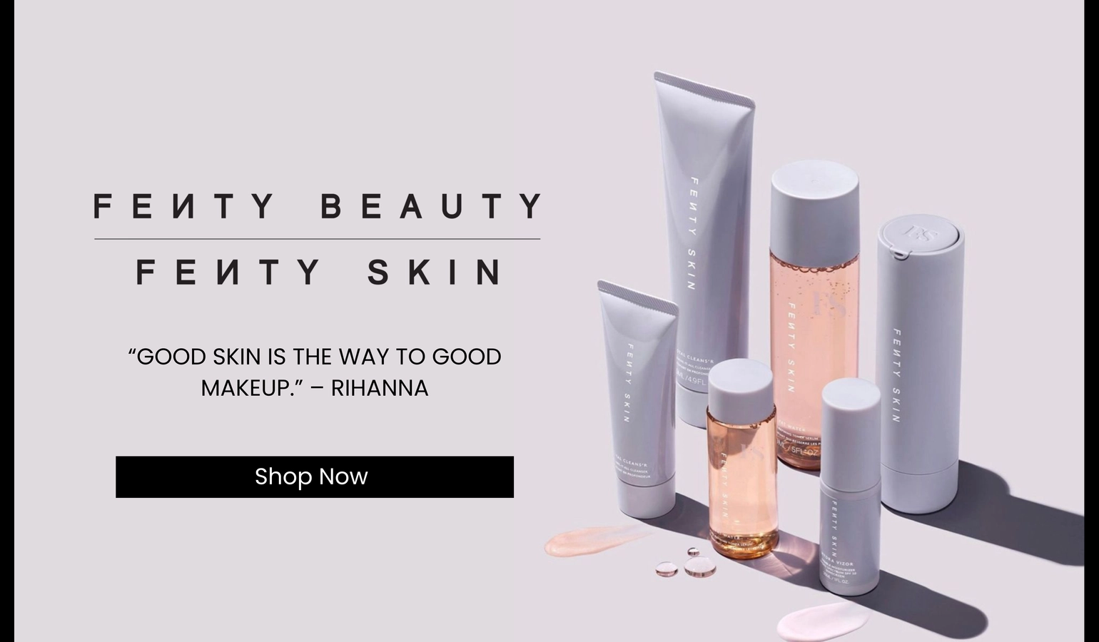 Fenty Skin promotional banner on Linco marketplace