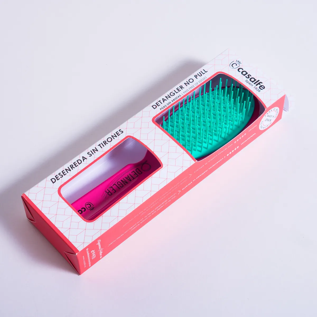 Detangle Oval Brush Normal Hair-Blue/pink