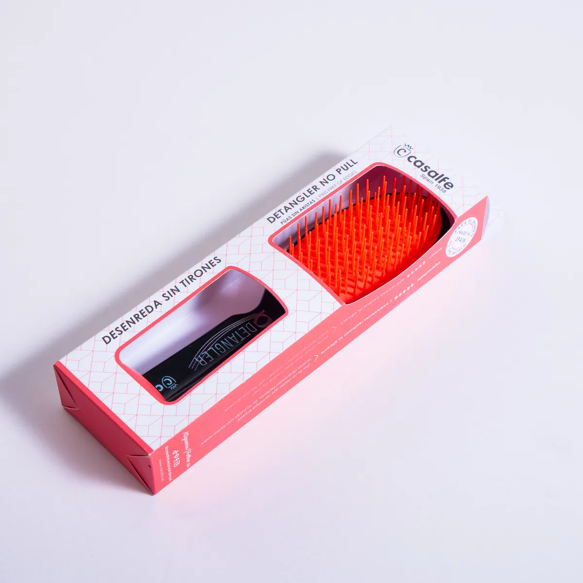 Detangle Oval Brush Normal Hair-Black/Orange