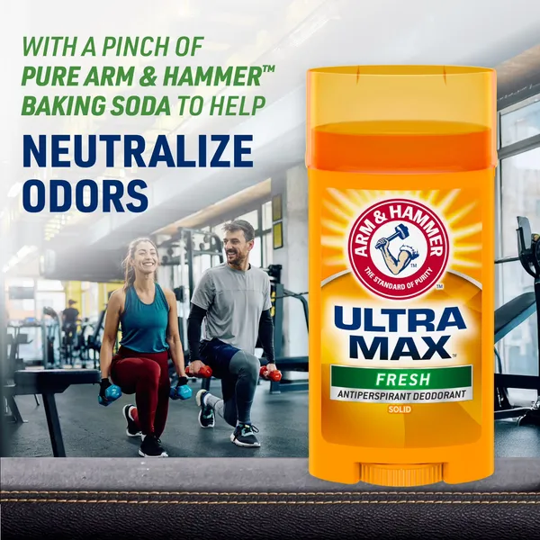 Arm & Hammer Ultra Max Deodorant- Fresh- Solid Wide Stick