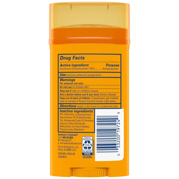 Arm & Hammer Ultra Max Deodorant- Fresh- Solid Wide Stick