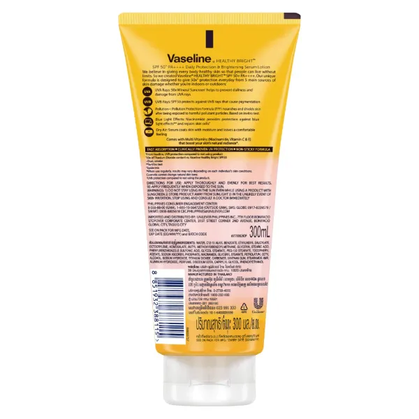 Vaseline Healthy Bright Daily Protection Brightening Serum SPF50+ PA++++ - 300ml