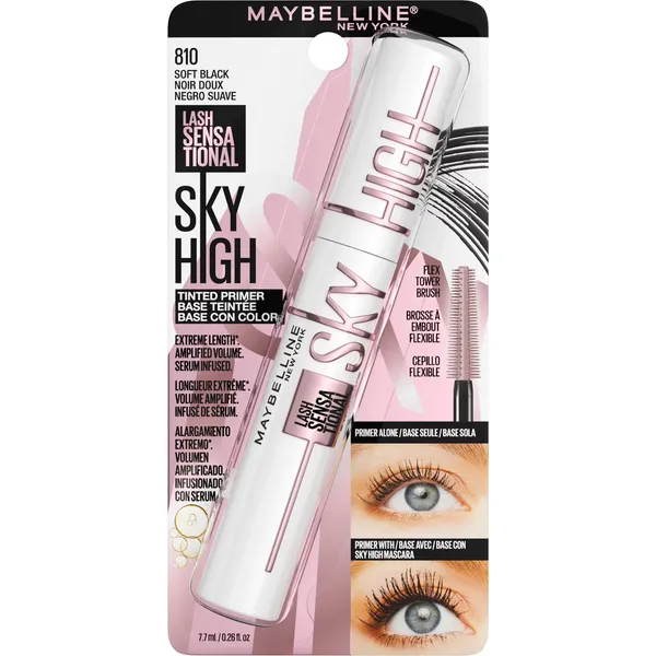 Maybelline Lash Sensational Sky High® Tinted Primer Mascara Makeup Soft Black
