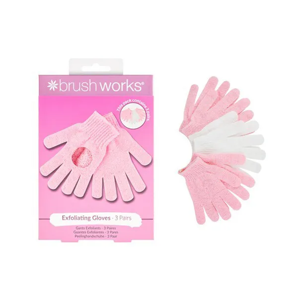 Brushworks - Exfoliating Gloves (Pack Of 3)