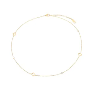 Clover Flower Necklace - Gold