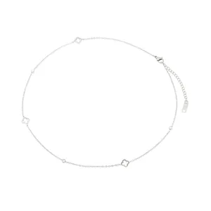 Clover Flower Necklace - Silver