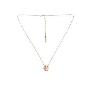 Three Ring Necklace - Rose Gold