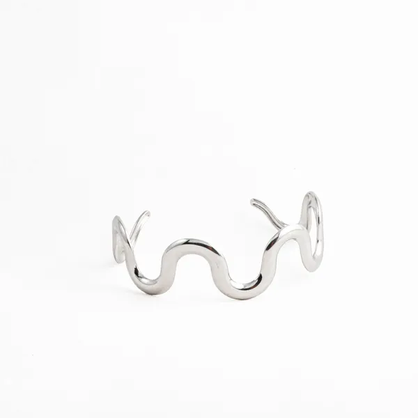 Waves Cuff  - Silver